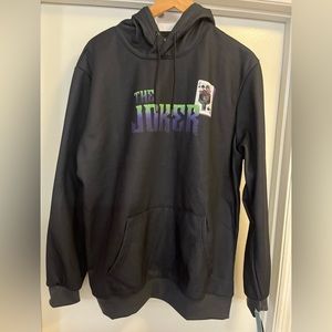 mens batman members only joker hoodie pullover M nwt black